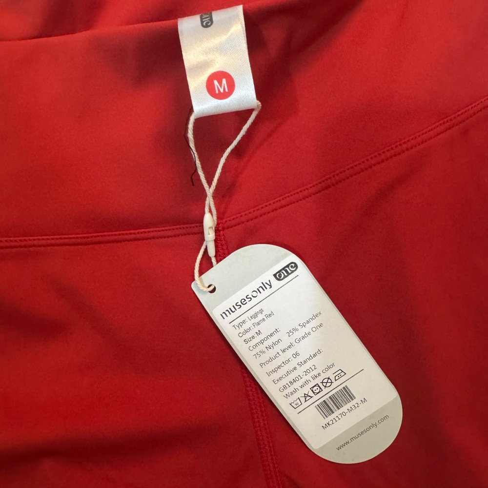 Muses only red leggings